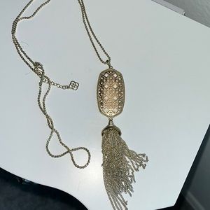 Kendra Scott Rayne Pendant Filigree Rose Gold Necklace